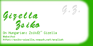 gizella zsiko business card